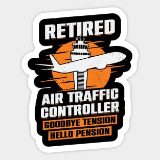 Retired Air Traffic Controller Retirement Gift Sticker